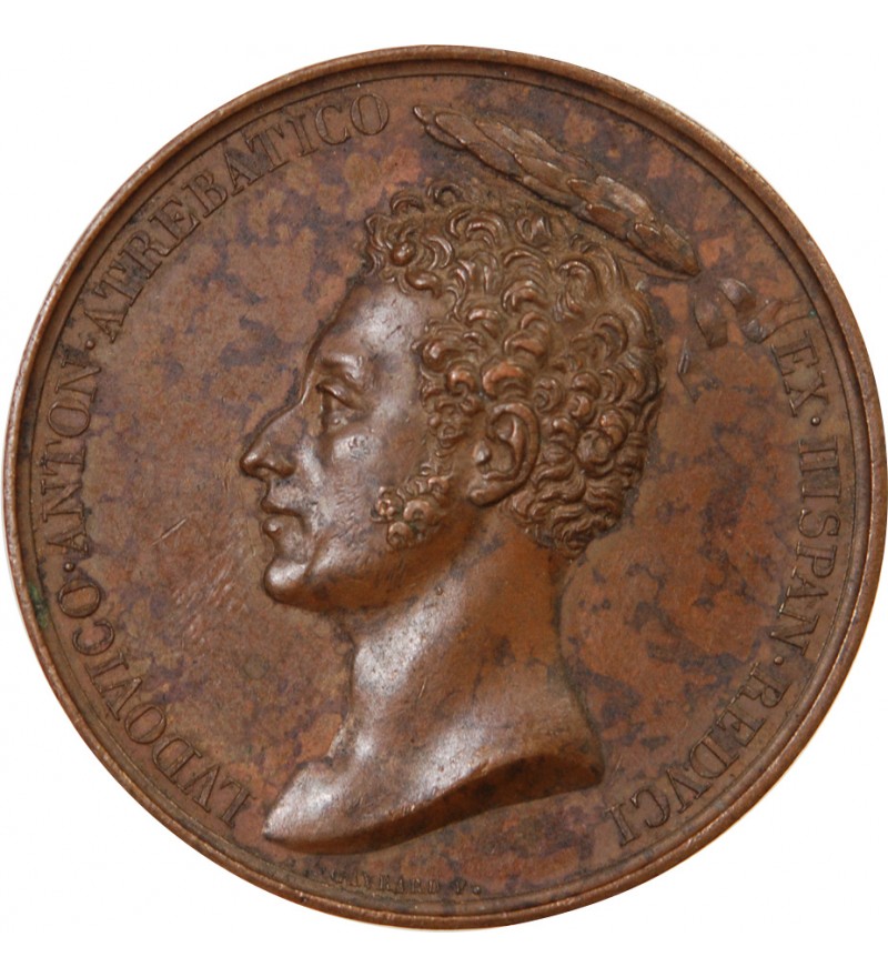 DUC D'ANGOULÊME, FÊTES POUR LA VICTOIRE DU TROCADERO – MÉDAILLE BRONZE 1823