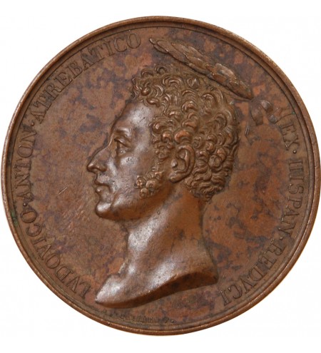 DUC D'ANGOULÊME, FÊTES POUR LA VICTOIRE DU TROCADERO – MÉDAILLE BRONZE 1823