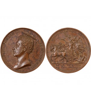 DUC D'ANGOULÊME, FÊTES POUR LA VICTOIRE DU TROCADERO – MÉDAILLE BRONZE 1823 2