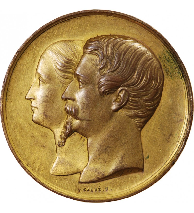 NAPOLÉON III ET EUGÉNIE - MÉDAILLE - INAUGURATION LA BELLE JARDINIERE À NANTES