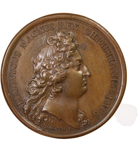 LOUIS XIV - MÉDAILLE MAUGER 1677 - Défaite des Espagnols en Catalogne