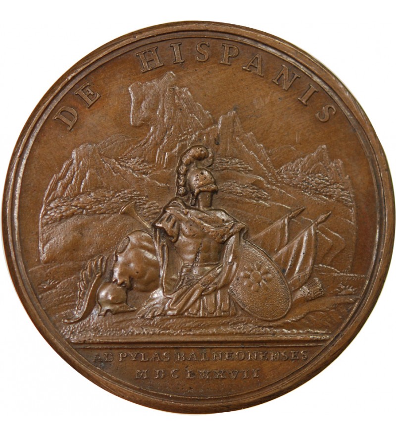 LOUIS XIV - MÉDAILLE MAUGER 1677 - Défaite des Espagnols en Catalogne