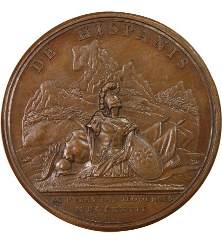 LOUIS XIV - MÉDAILLE MAUGER 1677 - Défaite des Espagnols en Catalogne