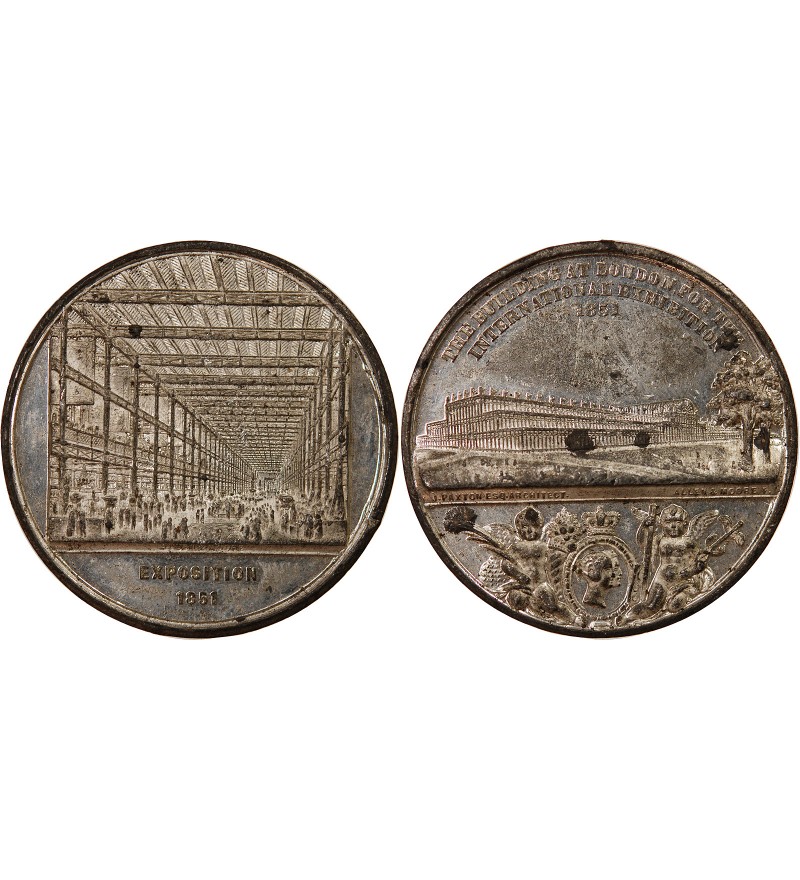 GRANDE-BRETAGNE, VICTORIA - MÉDAILLE ETAIN 1851 - CRYSTAL PALACE