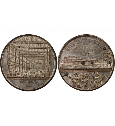 GRANDE-BRETAGNE, VICTORIA - MÉDAILLE ETAIN 1851 - CRYSTAL PALACE