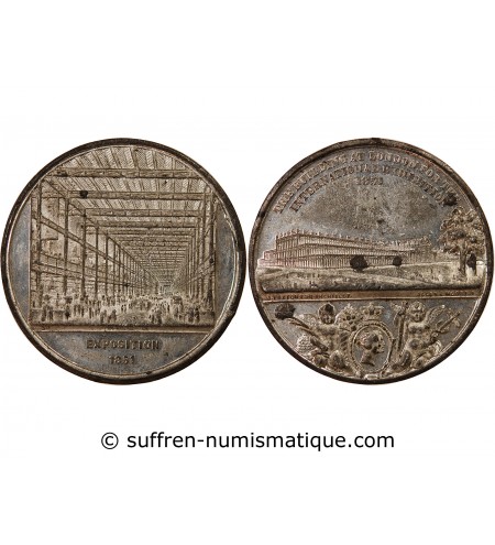 GRANDE-BRETAGNE, VICTORIA - MÉDAILLE ETAIN 1851 - CRYSTAL PALACE