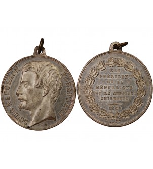 LOUIS-NAPOLÉON BONAPARTE, SUFFRAGE UNIVERSEL - MÉDAILLE 1848 2