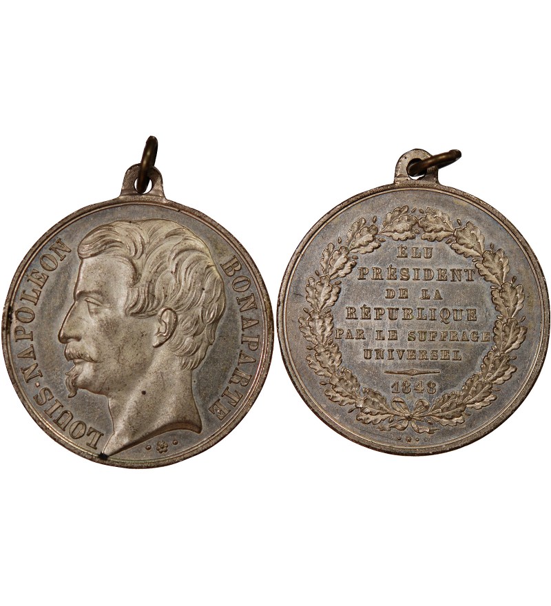 LOUIS-NAPOLÉON BONAPARTE, SUFFRAGE UNIVERSEL - MÉDAILLE 1848