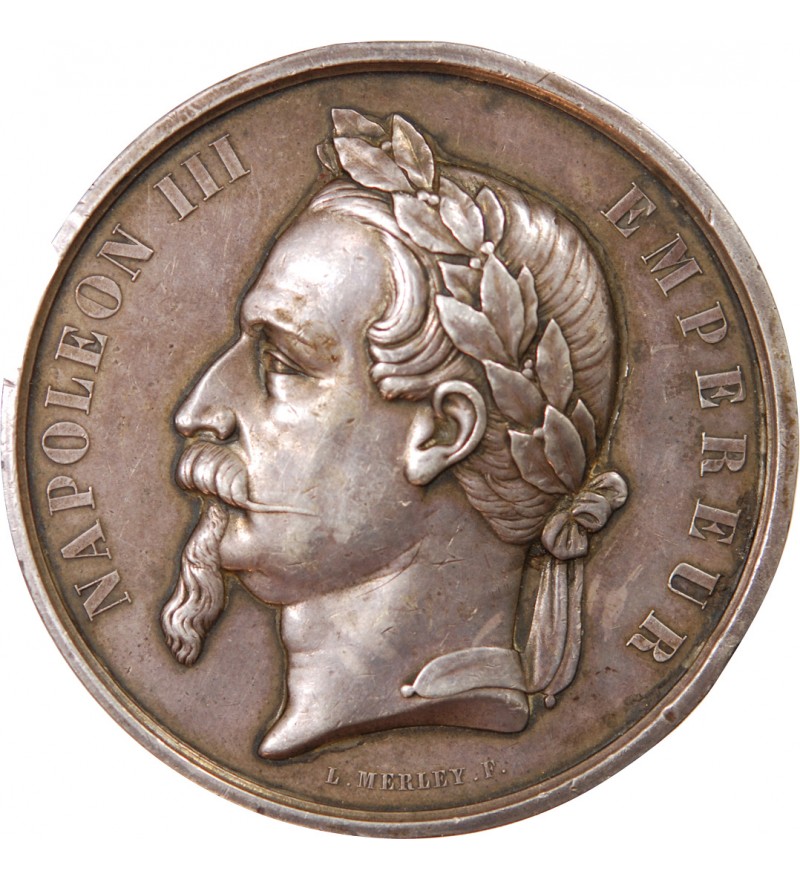 NAPOLÉON III, SOCIÉTÉ D'HORTICULTURE DE LA GIRONDE - MÉDAILLE ARGENT