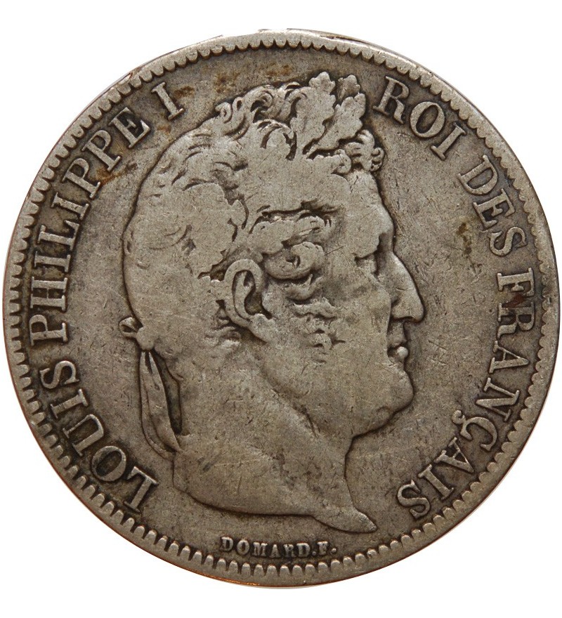 Louis-Philippe Ier Domard, Tr. en Relief 5 francs Argent 1831 MA Marseille