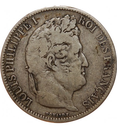 Louis-Philippe Ier Domard, Tr. en Relief 5 francs Argent 1831 MA Marseille