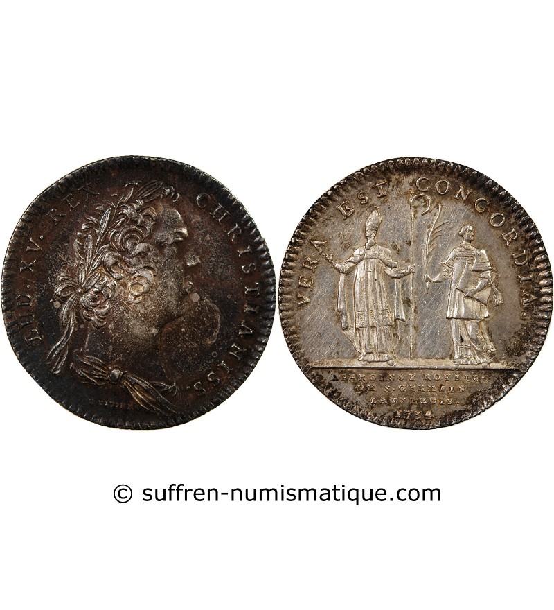 EGLISES DE PARIS, SAINT-GERMAIN-L'AUXERROIS - JETON ARGENT 1734
