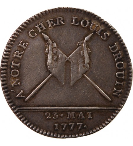 CHAMBRE DE COMMERCE DE NANTES, LOUIS DROUIN - JETON ARGENT 1777
