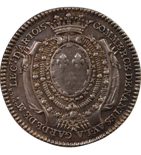 CHAMBRE DE COMMERCE DE NANTES, LOUIS DROUIN - JETON ARGENT 1777