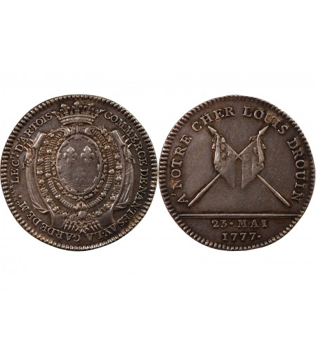 CHAMBRE DE COMMERCE DE NANTES, LOUIS DROUIN - JETON ARGENT 1777