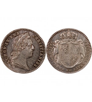 ETATS DE BRETAGNE, LOUIS XV – JETON ARGENT 1770 RENNES Daniel 120 2