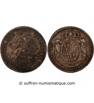 ETATS DE BRETAGNE, LOUIS XV – JETON ARGENT 1774 RENNES Daniel 123
