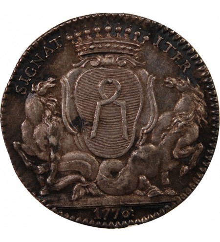 MAIRE DE NANTES, JEAN-BAPTISTE GELLÉE DE PREMION – JETON ARGENT 1776