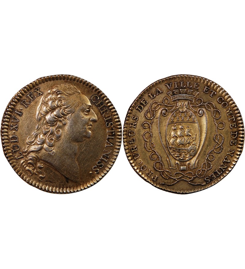 LPROCUREURS DE LA VILLE DE NANTES, LOUIS XVI - JETON ARGENT