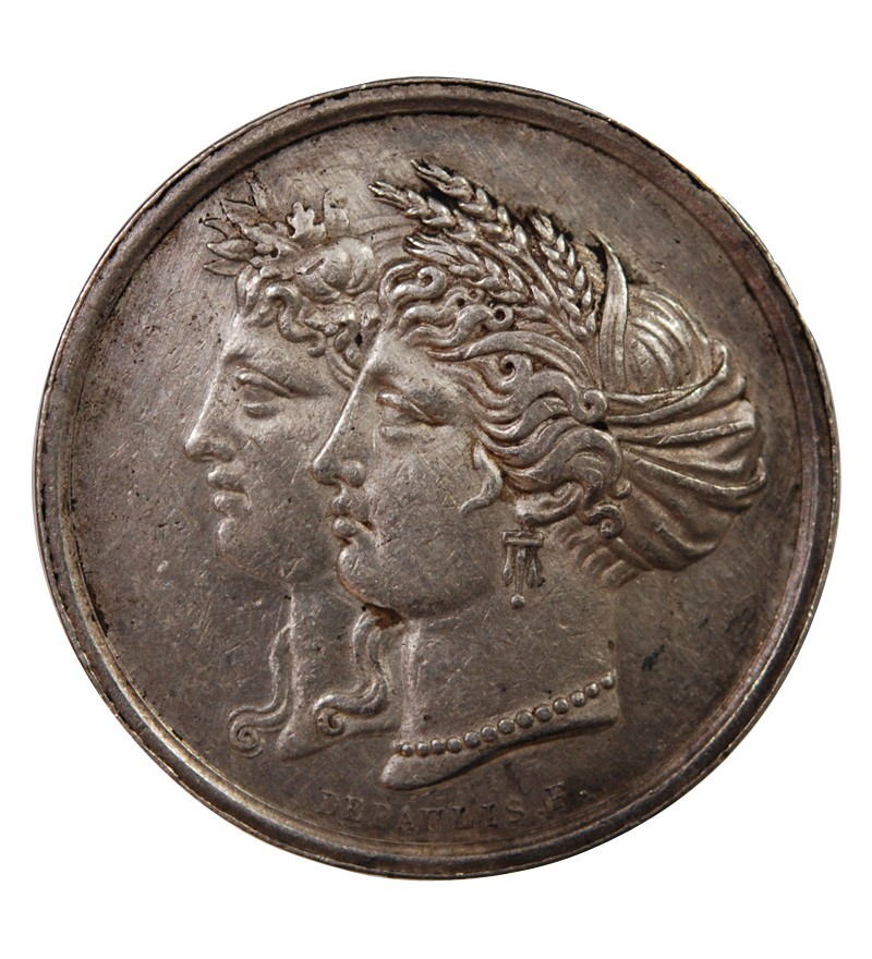 SOCIÉTÉ D'AGRICULTURE DE LA SEINE INFÉRIEURE – JETON ARGENT 1819