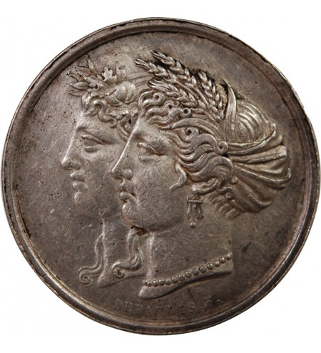 SOCIÉTÉ D'AGRICULTURE DE LA SEINE INFÉRIEURE – JETON ARGENT 1819