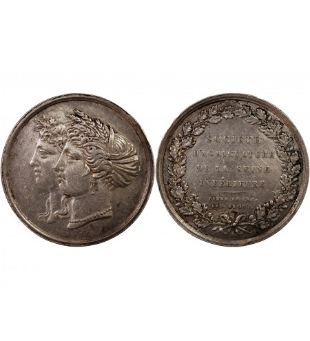 SOCIÉTÉ D'AGRICULTURE DE LA SEINE INFÉRIEURE – JETON ARGENT 1819