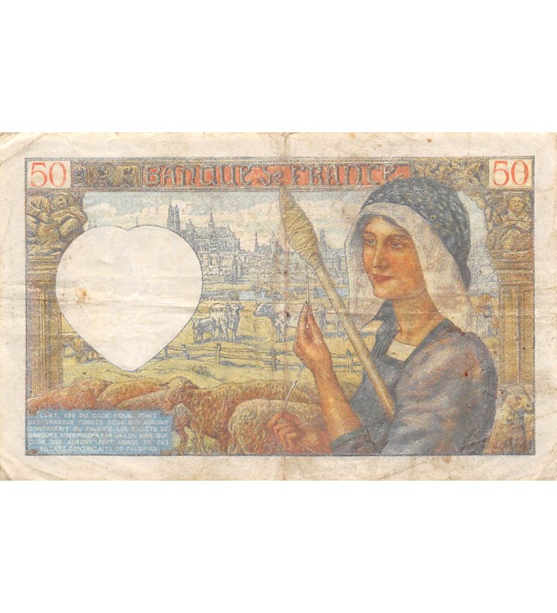 FRANCE, JACQUES COEUR - 50 FRANCS 1940 à 1942 - SÉRIES VARIÉES - TB
