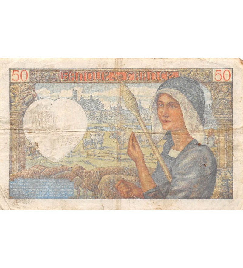 FRANCE, JACQUES COEUR - 50 FRANCS 13/02/1941 - SÉRIE J.40