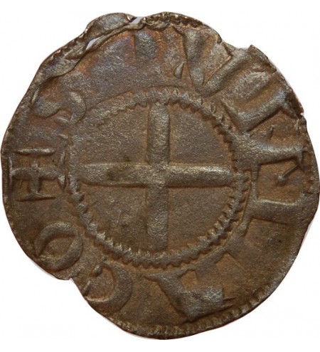 BOURBONNAIS, Prieuré de Souvigny - DENIER argent - XIIe siècle