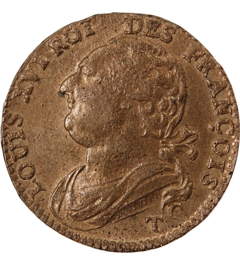 REVOLUTION FRANCAISE, CONSTITUTION - 12 DENIERS 1792 T NANTES