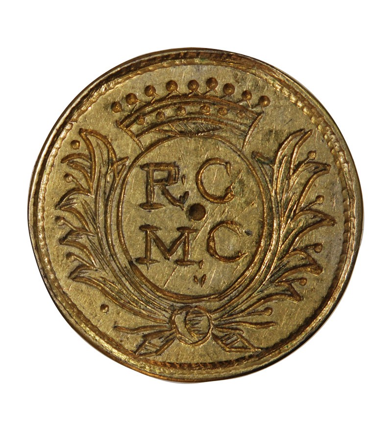 TREIZAIN DE MARIAGE GRAVÉ 1749 - DEUX COEURS SUR UN AUTEL