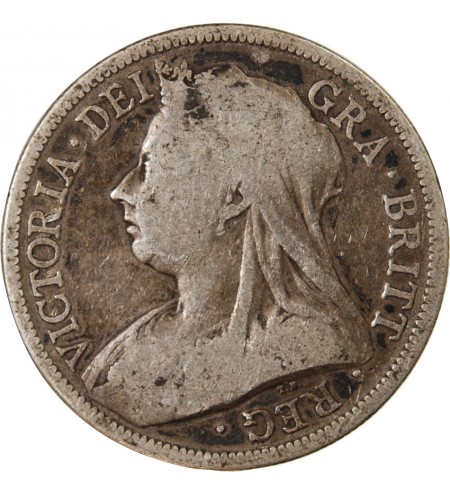 GRANDE-BRETAGNE, VICTORIA - 1/2 CROWN ARGENT 1893