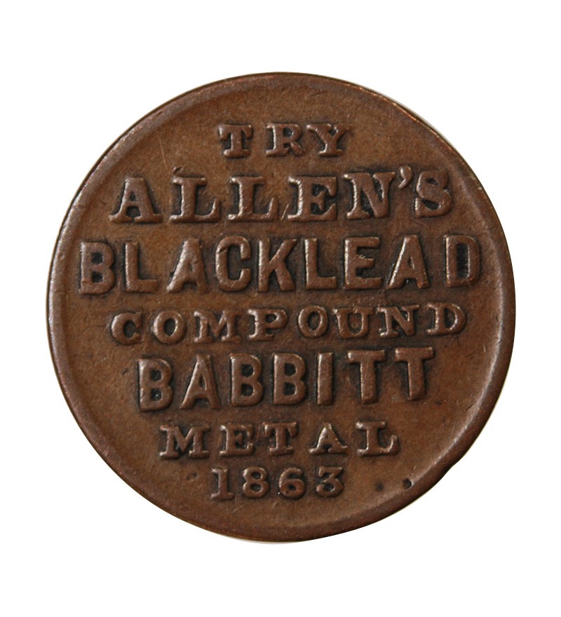 USA, CIVIL WAR - JETON CUIVRE 1863 CLEVELAND - G. WORTHINGTON