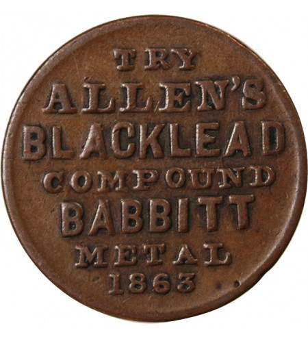 USA, CIVIL WAR - JETON CUIVRE 1863 CLEVELAND - G. WORTHINGTON