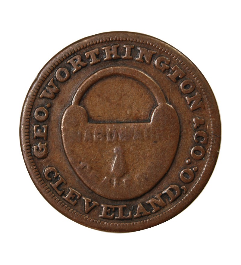 USA, CIVIL WAR - JETON CUIVRE 1863 CLEVELAND - G. WORTHINGTON