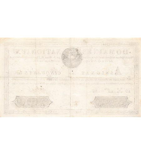 RÉVOLUTION FRANCAISE, ASSIGNAT, LOUIS XVI - 50 LIVRES - LOI DU 30/04/1792
