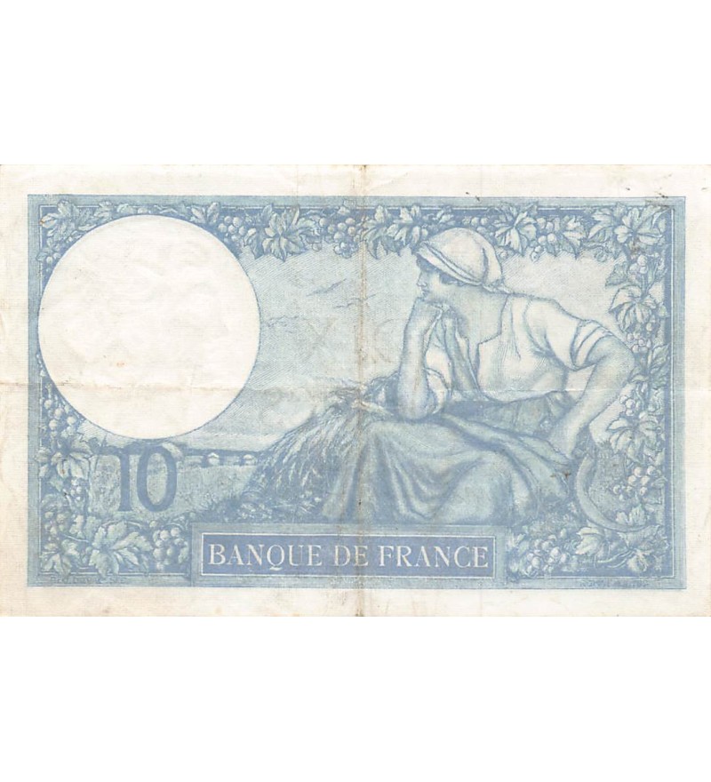 FRANCE - 10 FRANCS MINERVE 04/12/1941 - SÉRIE Z.85218
