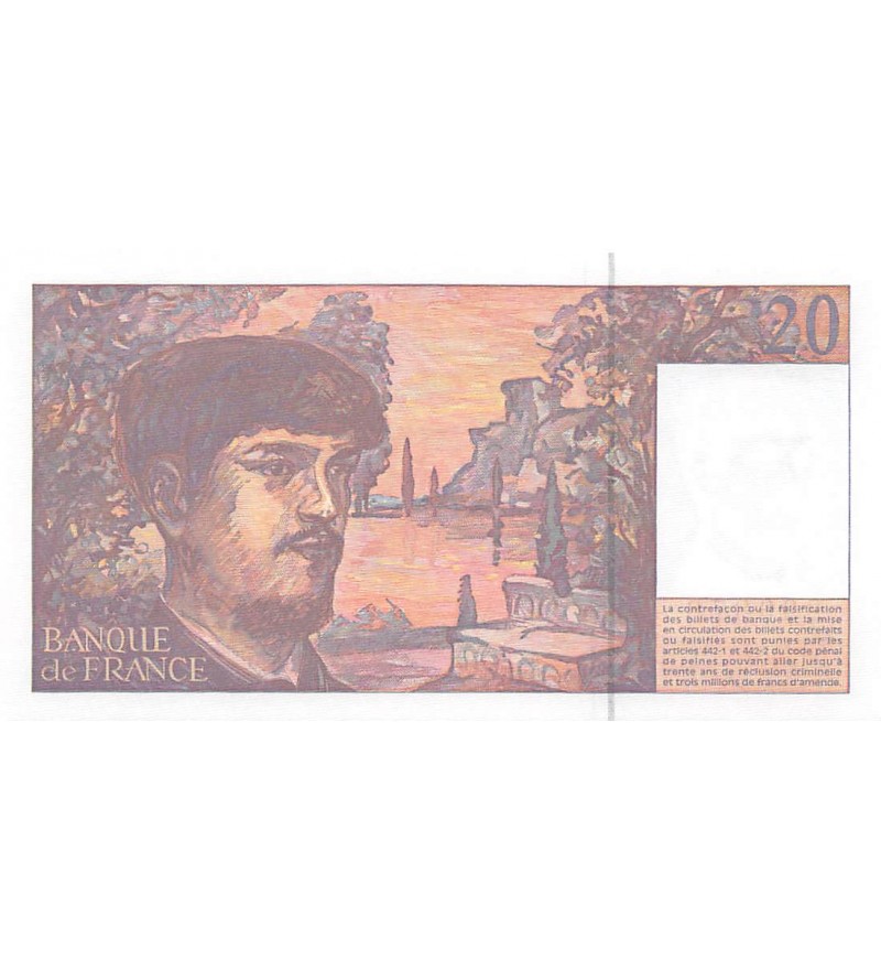 FRANCE - 20 FRANCS DEBUSSY 1997 - SÉRIE M.055
