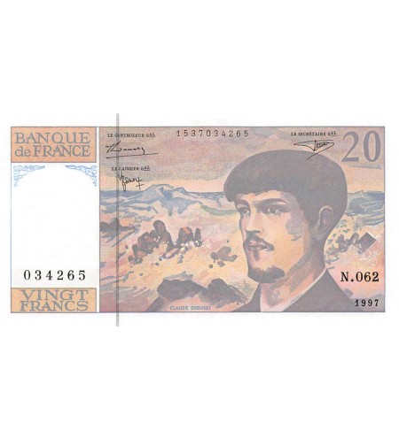 FRANCE - 20 FRANCS DEBUSSY 1997 - SÉRIE N.062
