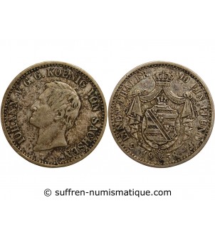 Allemagne Allemagne Sachsen - 1/3 Thaler Iohann V 1858 F
