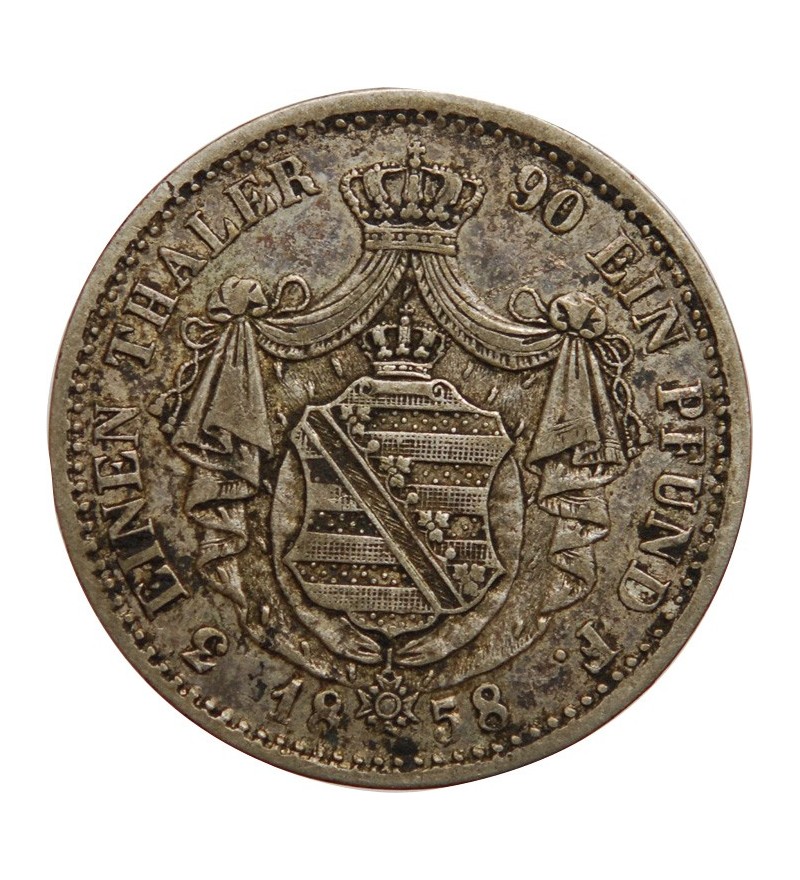 Allemagne Allemagne Sachsen - 1/3 Thaler Iohann V 1858 F