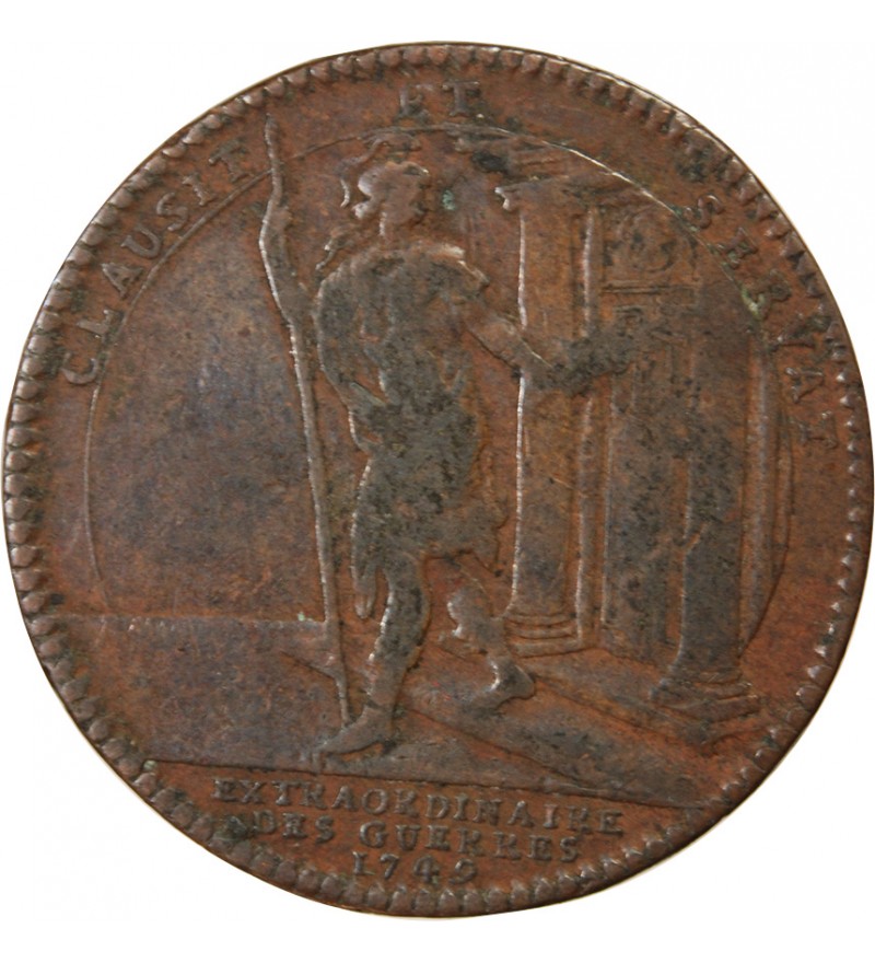 EXTRAORDINAIRE DES GUERRES, LOUIS XV - JETON CUIVRE 1749