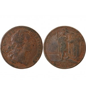 EXTRAORDINAIRE DES GUERRES, LOUIS XV - JETON CUIVRE 1749 2