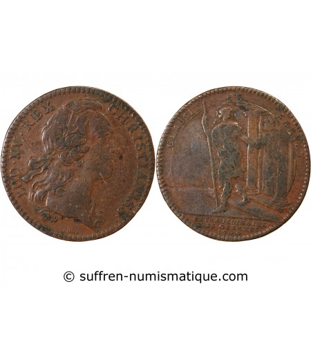 EXTRAORDINAIRE DES GUERRES, LOUIS XV - JETON CUIVRE 1749