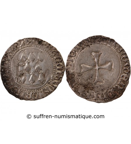 DUCHÉ DE BRETAGNE, FRANÇOIS II - BLANC A LA TARGE RENNES