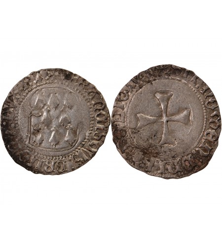 DUCHÉ DE BRETAGNE, FRANÇOIS II - BLANC A LA TARGE RENNES