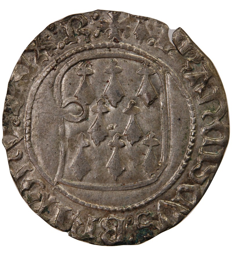 DUCHÉ DE BRETAGNE, FRANÇOIS II - BLANC A LA TARGE RENNES