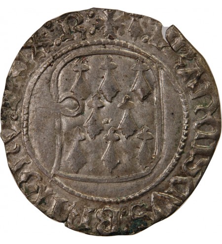 DUCHÉ DE BRETAGNE, FRANÇOIS II - BLANC A LA TARGE RENNES