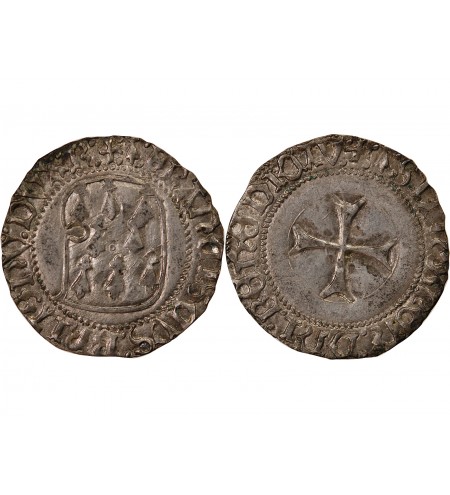 DUCHÉ DE BRETAGNE, FRANÇOIS II - BLANC A LA TARGE RENNES