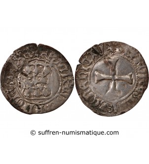 DUCHÉ DE BRETAGNE, FRANÇOIS II - BLANC A LA TARGE RENNES